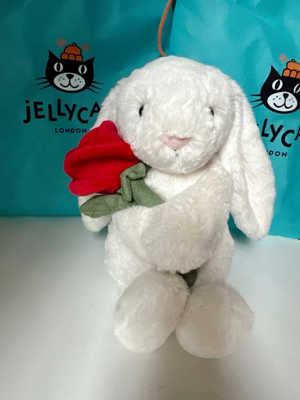 Jellycat Bunny with Rose BNWT